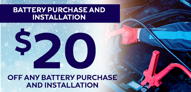 $20 off any Battery Purchase and Installation