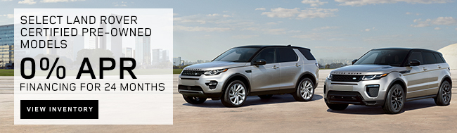 Select Land Rover Certified Pre-Owned Models