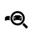 Service Icons: car, magnifying glass on car, tools, car on computer screen