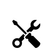 Service Icons: car, magnifying glass on car, tools, car on computer screen