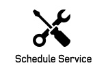 Service Icons: car, magnifying glass on car, tools, car on computer screen