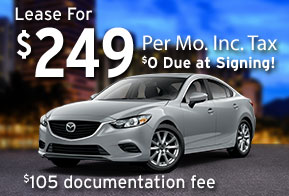 New 2016 Mazda6 i Sport Sedan
Lease for $249 per month
$0 Due at Signing!
$105 documentation fee