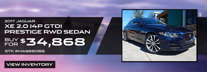New 2017 Jaguar XE 2.0 I4P GTDi Prestige RWD Sedan