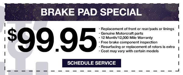 Brake Pad Special: $99.95