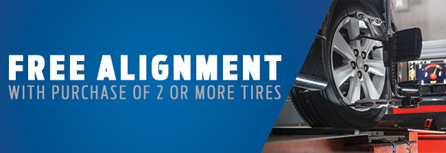 Free Alignment With Purchase of 2 or More Tires