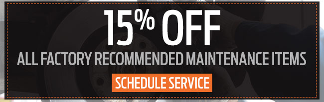 15% Off Recommended Maintenance items