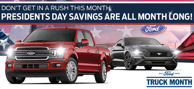 Presidents Day Savings All Month Long