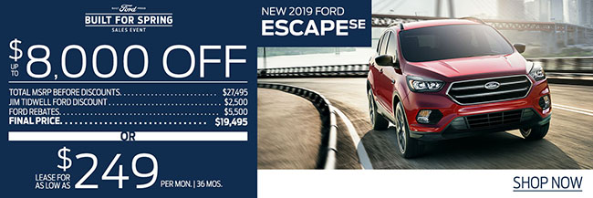 New 2019 Ford Escape SE
