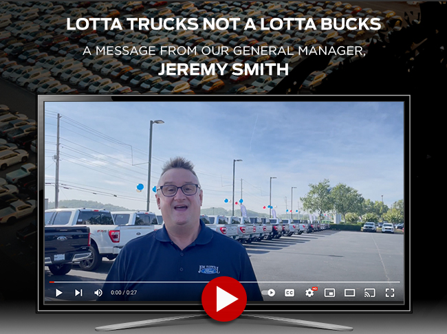 promotional message from Jim Tidwell Ford
