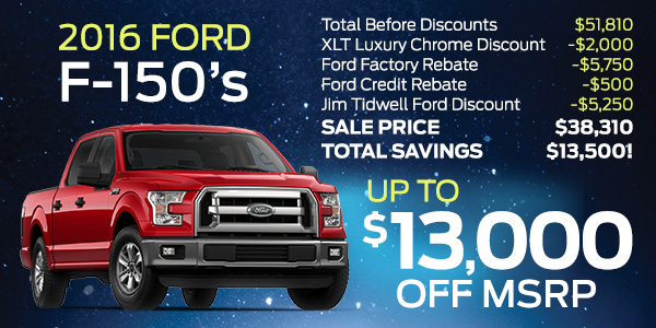 2016 Ford F-150’s