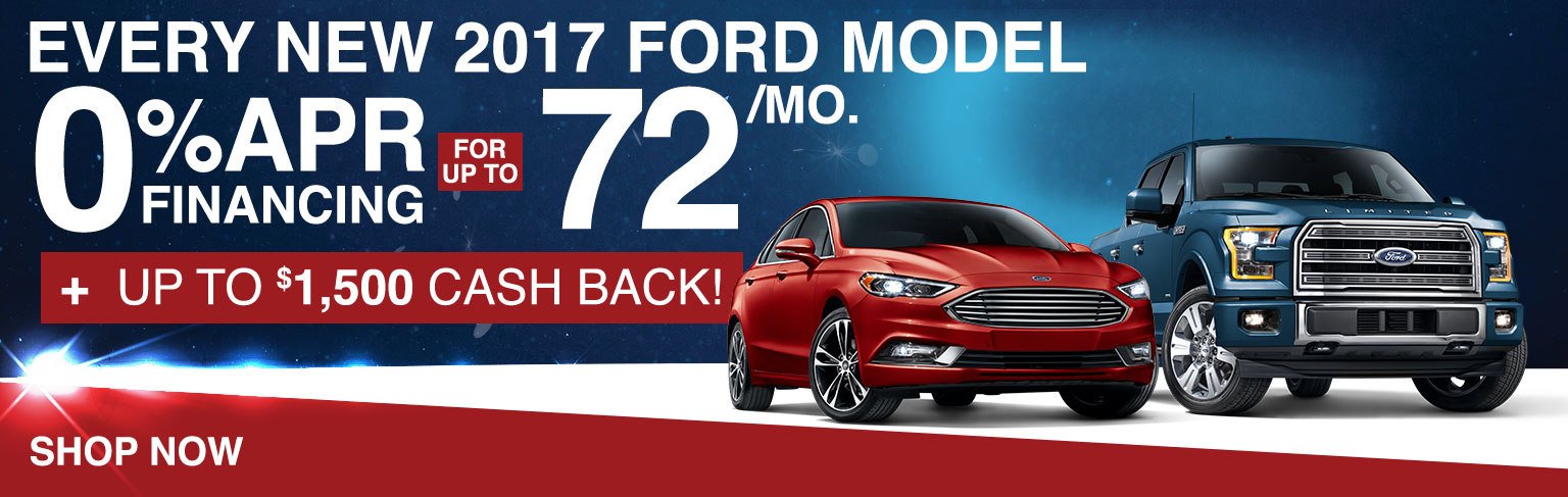 Every New 2017 Ford Model 0% APR Financing