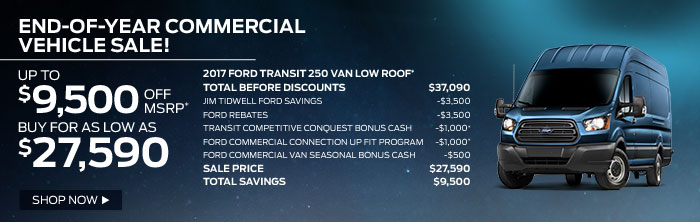 End-Of-Year Commercial Vehicle Sale!