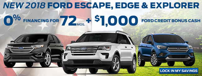 New 2018 Ford Escape, Edge & Explorer
