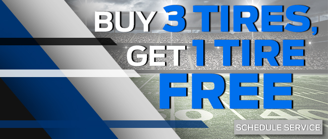 Buy 3 Tires, Get 1 Tire Free