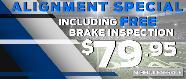 Alignment Special Including Free Brake Inspection