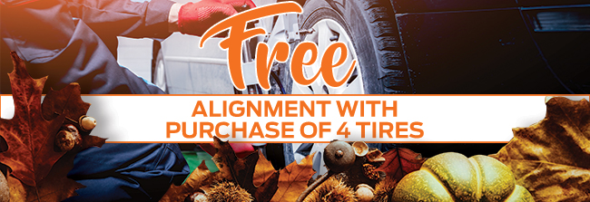 Free Alignment With Purchase of 4 Tires