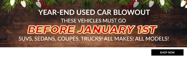 Year-End Used Car Blowout