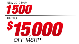 Up to $15,000 Off MSRP