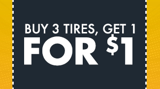 Buy 3 Tires, Get 1 for $1.00 PLUS, Free Rotations for Life of the Tires with 2 Years Road Hazard Coverage