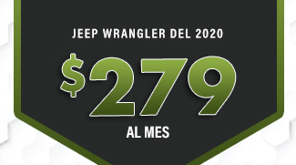 Jeep Wrangler del 2020 $279 al mes