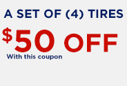 A Set Of 4 Tires $50 Off 