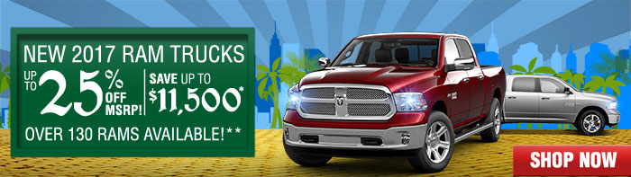 2017 Ram Trucks up to 25% Off MSRP!
