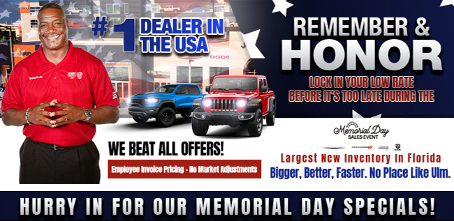 Remember and Honor, lock in your low rate before it's too late at our Memorial Day Sales Event