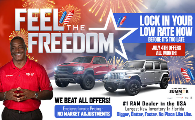 Hurry in for our 4th of july specials