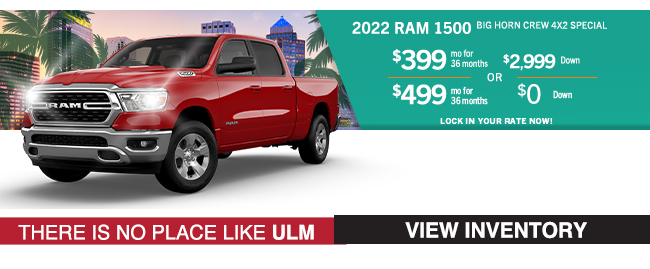 Red RAM 1500 with offer