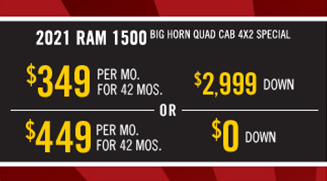 2021 RAM 1500 Big Horn Quad cab 4x2
