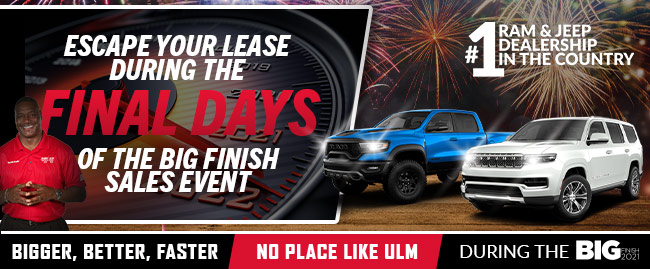 Escape your lease today - During the big finish sales event