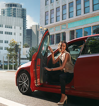 woman in BMW