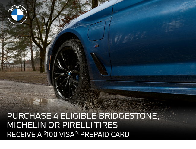 Purchase 4 eligible Bridgestone, Michelin or Pirelli tires