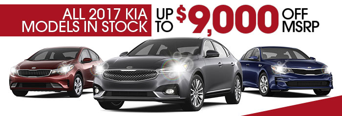 All 2017 Kia Models In Stock Up To $9,000 Of MSRP!