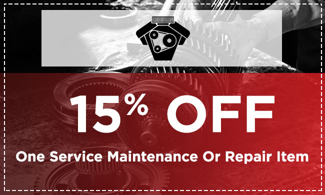 15% OFF One Service Maintenance Or Repair Item