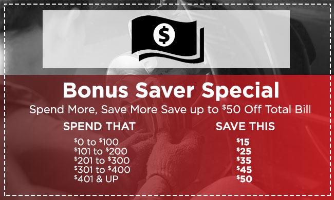 Bonus Saver Special – Spend More, Save More