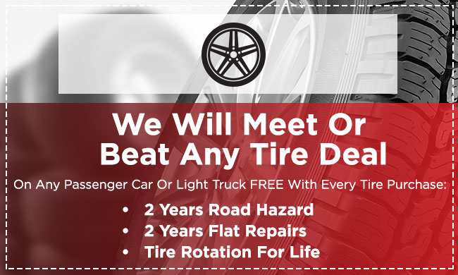 We Will Meet Or Beat Any Tire Deal