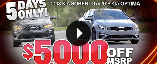 2018 Kia Sorento and 2018 Kia Optima