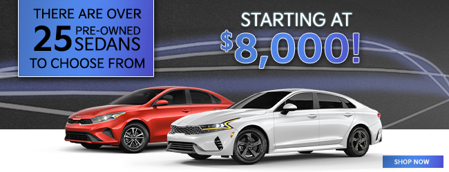 over 25 pre-owned sedans to choose from