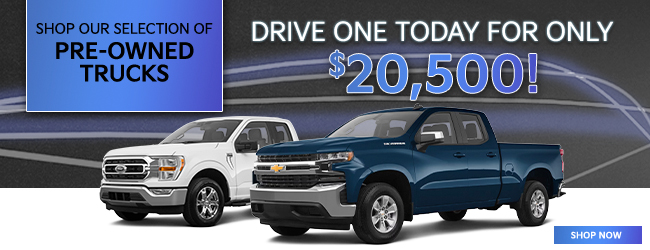 shop our selection of pre-owned trucks