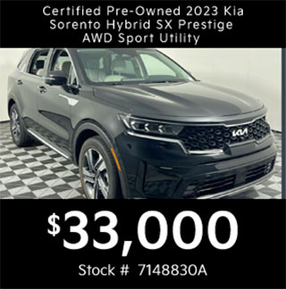 CERTIFIED PRE-OWNED 2023 Kia Sorento Hybrid SX Prestige AWD Sport Utility