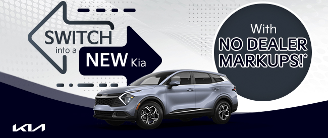 switch into a new Kia with no dealer markups