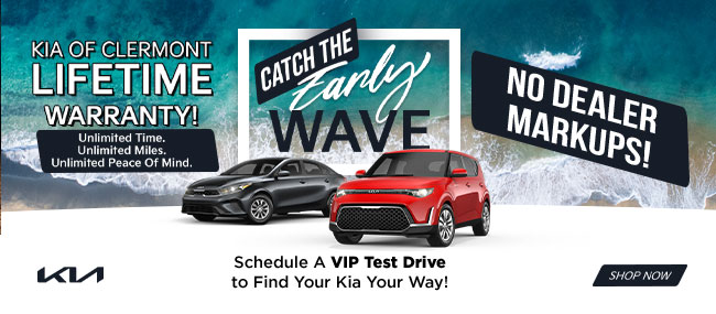 Catch the early wave, schedule a VIP test drive to find Kia your way