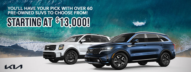 pick from over 60 pre-owned SUVs to choose from starting at 13,000 USD