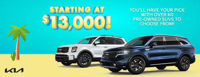 pick from over 60 pre-owned SUVs to choose from starting at 13,000 USD