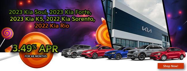 special offers on Kia Soul, Forte, K5, Sorento, Rio