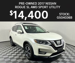 PRE-OWNED 2017 Nissan Rogue SL AWD Sport Utility