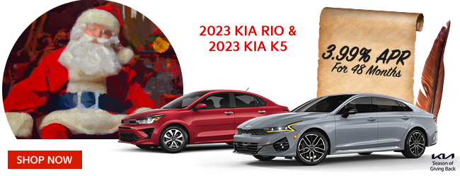 Drive Away in a new 2023 KIA Rio and 2023 KIA K5