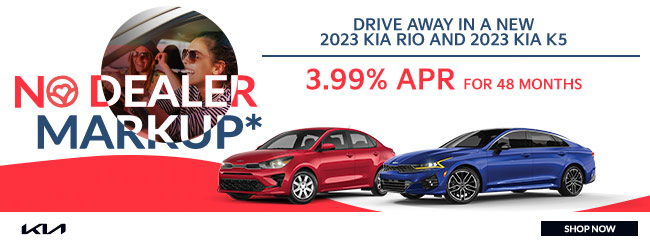 Drive Away in a new 2023 KIA Rio and 2023 KIA K5