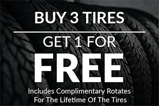 Buy 3 tires get 1 free